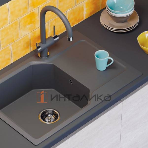 Смеситель Omoikiri YAMADA-P однорычажный, с выводом для питьевой воды, leningrad grey – 3