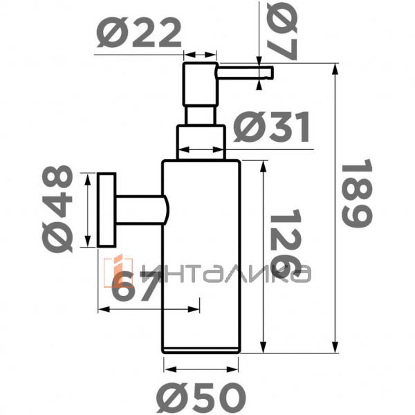 Дозатор для моющего средства Omoikiri OM-07, светлое золото – 2