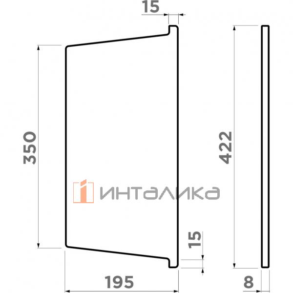 Разделочная доска Omoikiri для моек Akisame/ Taki/ Yamakawa, 195х422 мм, пластик, графит – 2