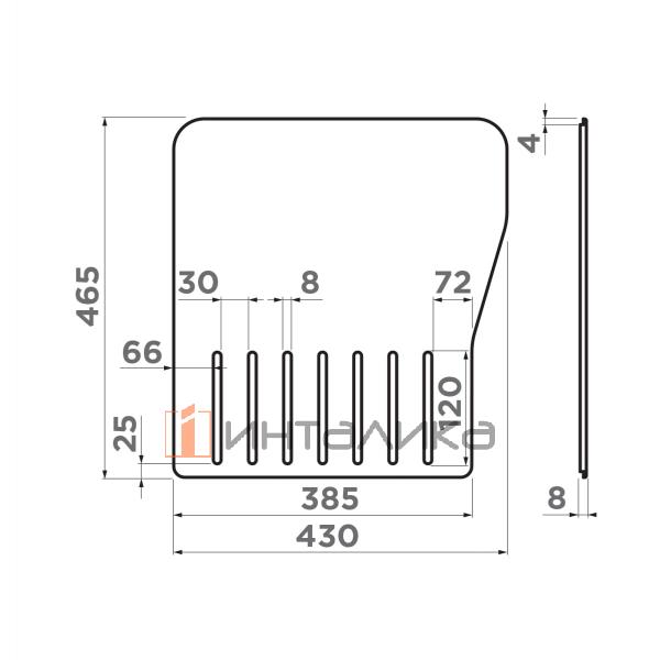 Разделочная доска Omoikiri для моек Maru 86, 430х465 мм, пластик, дуб – 2