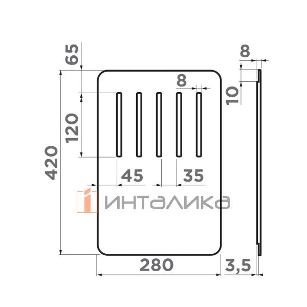 Разделочная доска Omoikiri для моек Yamakawa, 280х420 мм, пластик, дуб – 2