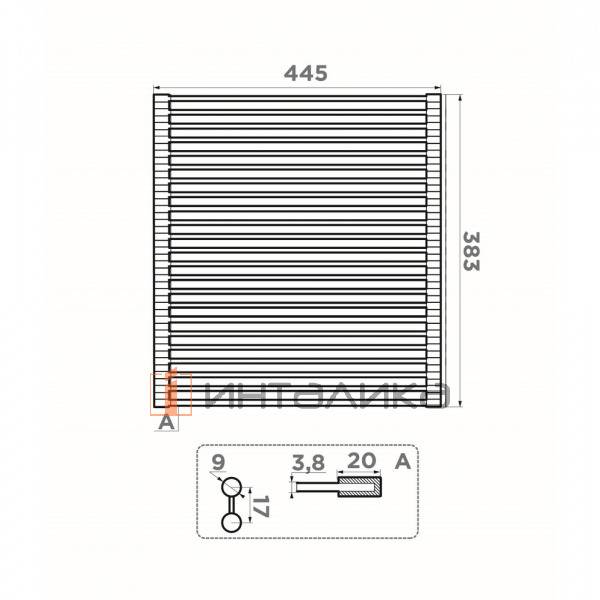 Ролл-мат для моек Omoikiri ROLL-05, 445х383 мм, нержавеющая сталь – 2