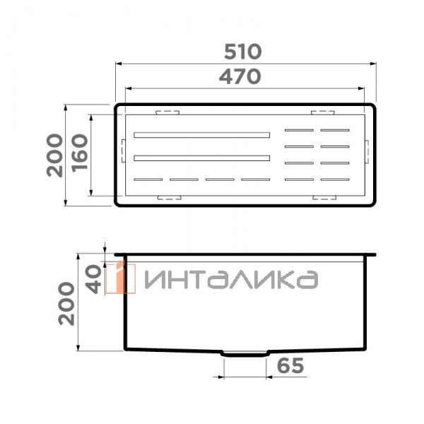 Встраиваемая сушка для посуды Omoikiri DRY-04, нержавеющая сталь – 2