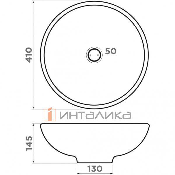 Раковина Omoikiri Hitomi Natceramic для ванной, черный мрамор – 4