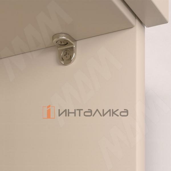 BRACKET Полкодержатель для деревянных полок, с круглым и овальным отверстием под саморез, никель – 2