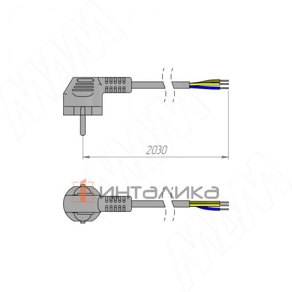 Шнур сетевой, вилка S22, 2 м, черный – 2