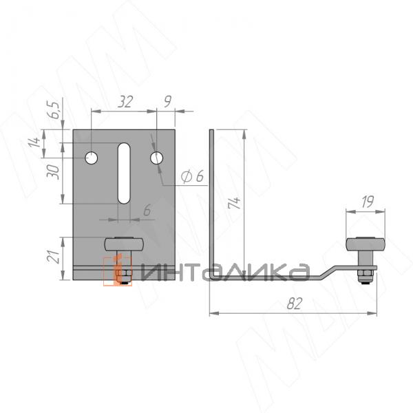 Нижний ролик для передней двери до 50 кг – 2