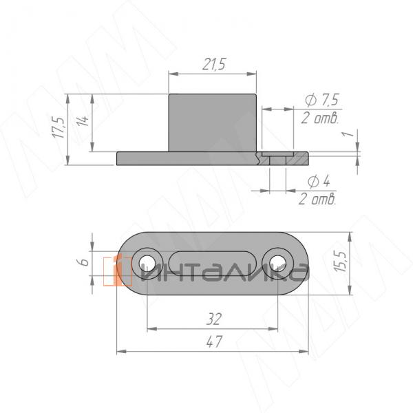 Направляющий шип коричневый – 2