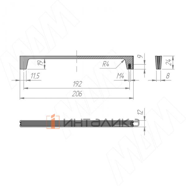Ручка-скоба 192мм белый матовый – 2