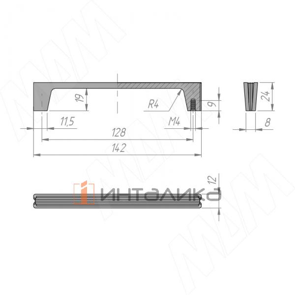 Ручка-скоба 128мм хром матовый – 2