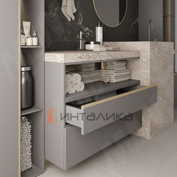 Профиль-ручка крепление саморезами золото матовое (анод), L-3000мм – 3