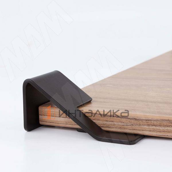 LOFT Менсолодержатель (комплект) для деревянных полок 16мм, черный матовый (краска RAL9005) – 3