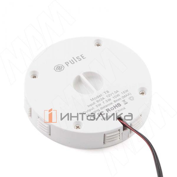 Беспроводное зарядное устройство скрытого монтажа, врезное,  d=73 мм, белый, 12V/24V, 15W – 2