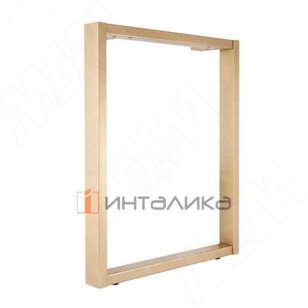 Пилар опора для стола П-образная, 60х30, 50х30 H715+15 мм, золото матовое, 1шт. – 2