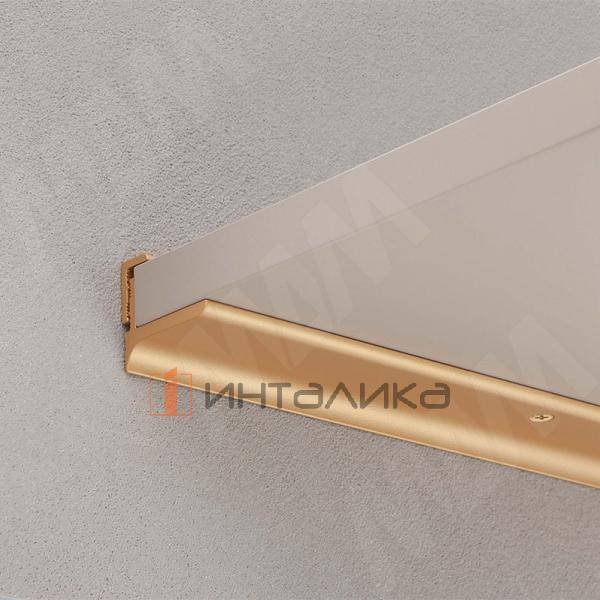 EUS Менсолодержатель для деревянных полок 16-20мм золото матовое (краска), L=900 мм (1 шт) – 11