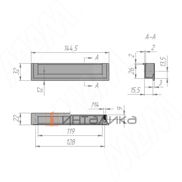 Ручка-раковина 128мм Timeless metal warm bronze – 2