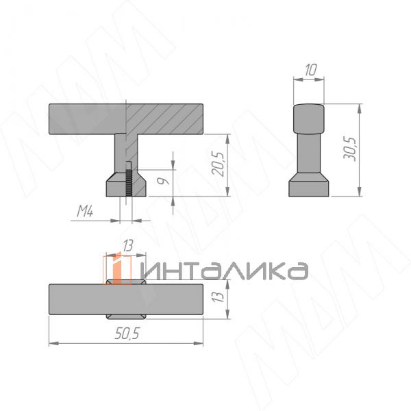 Ручка-кнопка черный матовый – 2