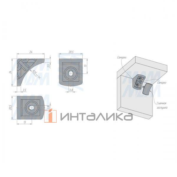 Уголок мебельный, пластиковый, бежевый – 3