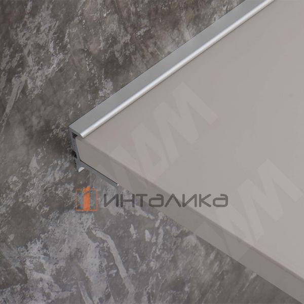 EUS Менсолодержатель для деревянных полок 16-20мм алюминий матовый (анод), L=600 мм (1 шт) – 9