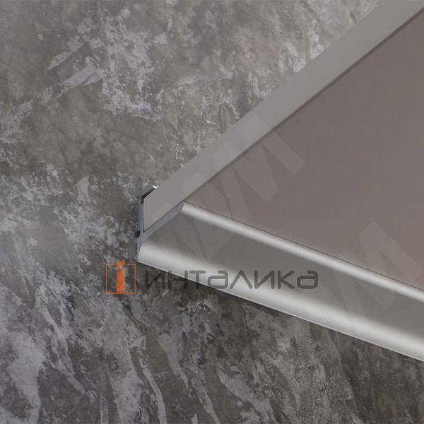 EUS Менсолодержатель для деревянных полок 16-20мм алюминий матовый (анод), L=600 мм (1 шт) – 10