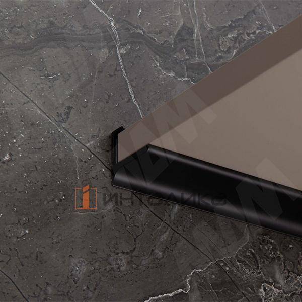 EUS Менсолодержатель для деревянных полок 16-20мм черный матовый (краска RAL9005), L=600 мм (1 шт) – 10