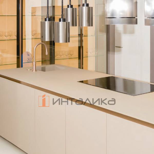 Фасад МДФ FENIX NTM Beige Luxor 0719, обратная сторона в цвет, с кромкой LAZER Matt, 19.6мм – 2