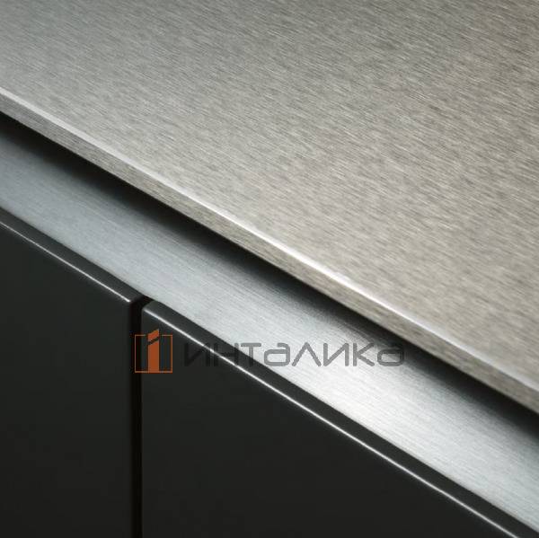 Фасад МДФ FENIX NTA Acciaio Hamilton 5000, обратная сторона белая, с кромкой Laser, 19мм – 2