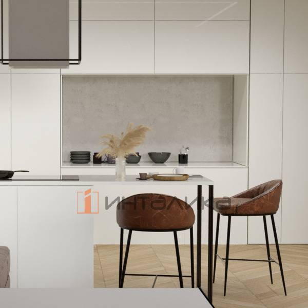 Фасад МДФ ZEROFLEX Cool Gray 3153, обратная сторона в цвет, с кромкой LAZER Matt, 19.6мм – 2