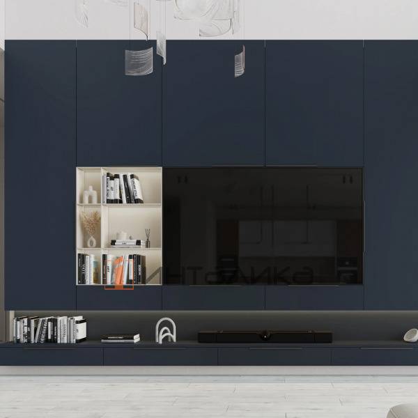 Фасад МДФ ZEROFLEX Blue Night 3169, обратная сторона в цвет, с кромкой PUR Matt, 19.6мм – 2