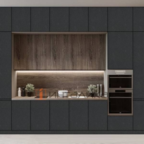 Фасад МДФ AGT 608 антрацит металлик глянец, односторонние, с кромкой PUR в цвет, 18мм – 2