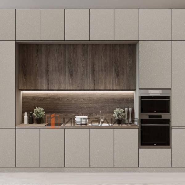 Фасад МДФ AGT 678 крем металлик глянец, односторонние, с кромкой PUR в цвет, 18мм – 2