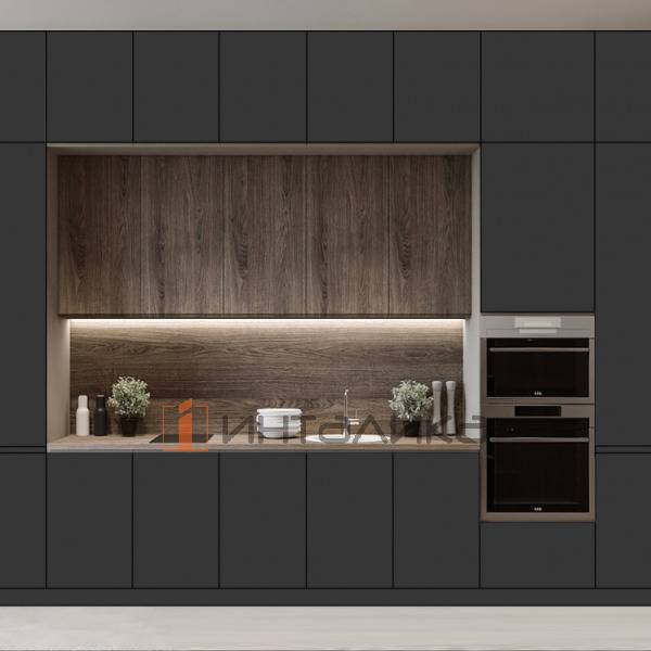 Фасад МДФ AGT 723 черный суперматовый, односторонние, с кромкой PUR в цвет, 18мм – 2