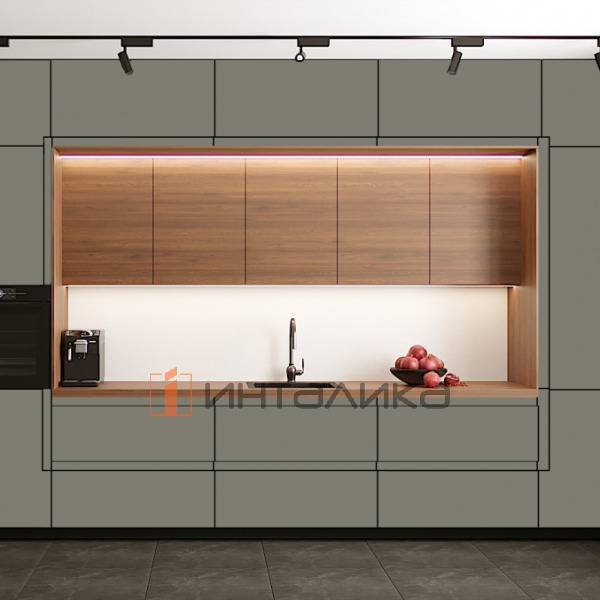 Фасад МДФ AGT 728 серый камень суперматовый, односторонние, с кромкой PUR в цвет, 18мм – 2