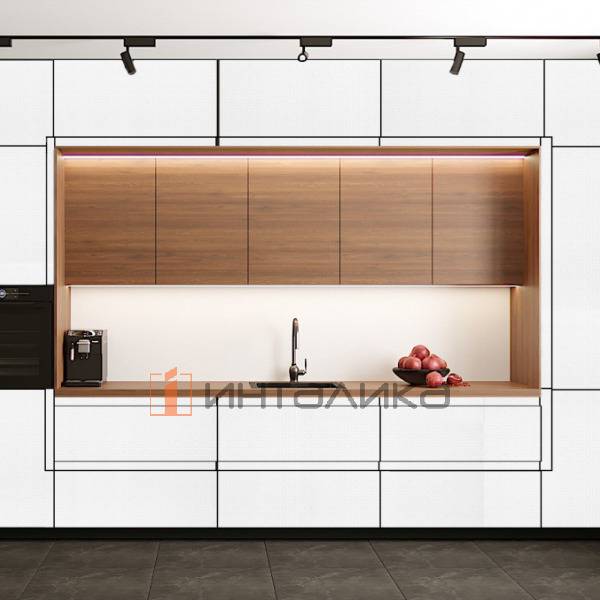 Фасад МДФ AGT 383 белый кашемир матовый, односторонние, с кромкой PUR в цвет, 18мм – 2