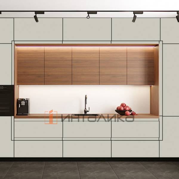 Фасад МДФ AGT 729 серый суперматовый, односторонние, с кромкой PUR в цвет, 18мм – 2