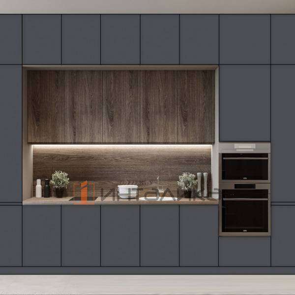 Фасад МДФ AGT SUPRAMAT 3014 серый облачный супермат, двусторонние, с кромкой PUR в цвет, 18мм – 2