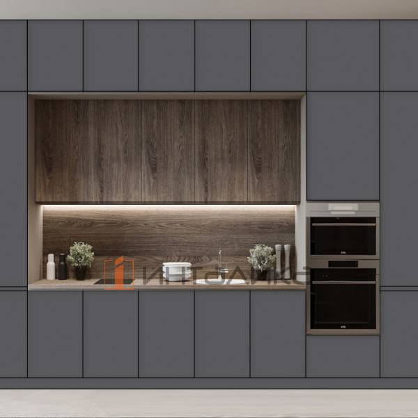 Фасад МДФ AGT SUPRAMAT 3022 серый королевский супермат, двусторонние, с кромкой PUR в цвет, 18мм – 2