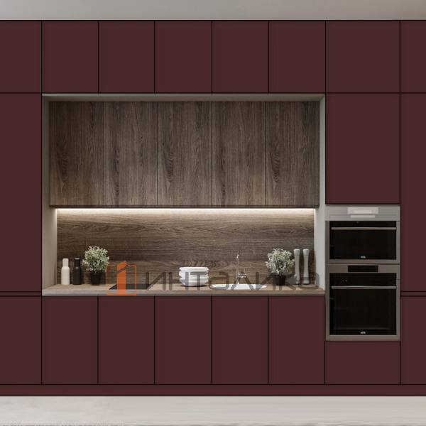 Фасад МДФ AGT SUPRAMAT 3026 красный рустик супермат, двусторонние, с кромкой PUR в цвет, 18мм – 2