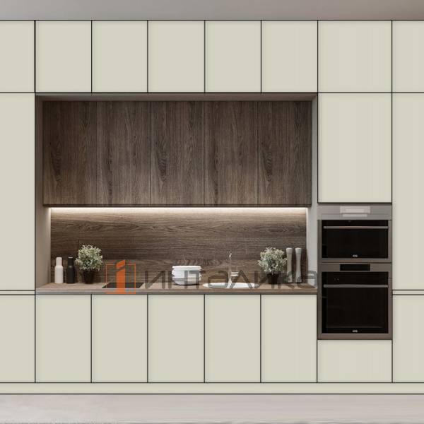 Фасад МДФ AGT SUPRAMAT 3019 сахара крем супермат, двусторонние, с кромкой PUR в цвет, 18мм – 2