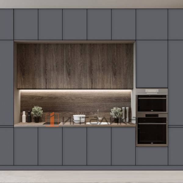 Фасад МДФ AGT SUPRAMAT 3024 серая галька супермат, двусторонние, с кромкой PUR в цвет, 18мм – 2