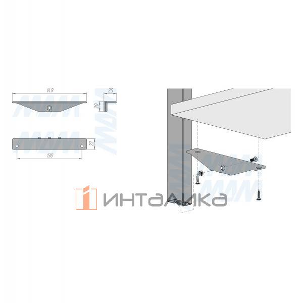 UNICO полкодержатель 150 мм, белый – 3