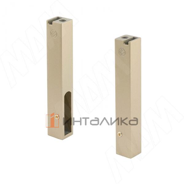 VOGUE Штангодержатель для прямоугольной штанги, торцевой, золото мат., крепление к полке (левый+правый) – 2