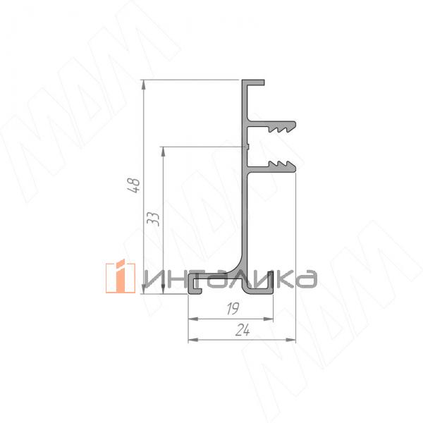 GOLATIME Универсальная профиль-ручка под столешницу, золото брашированное (анод), L-4200 – 3