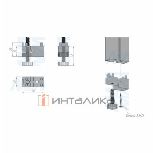 UNICO регулируемая опора, черный – 2