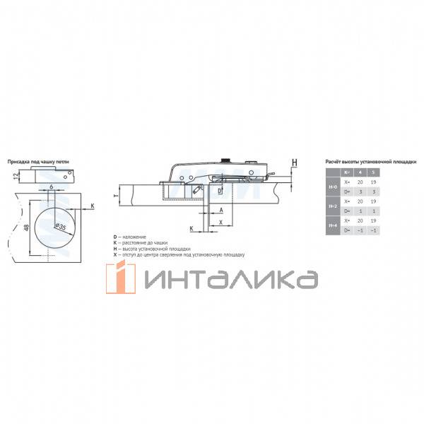 HARMONY PLUS петля с амортизатором прямая (180/95) – 3