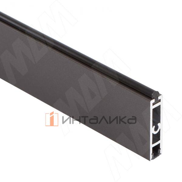 VOGUE LIGHT Штанга прямоугольная 30х8 под ленту 5мм, с пазом под демпфер, графит (краска), L-1000 – 2