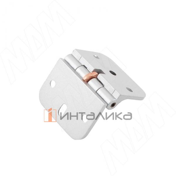 Петля под саморез для откидной створки с фиксатором, хром матовый – 2