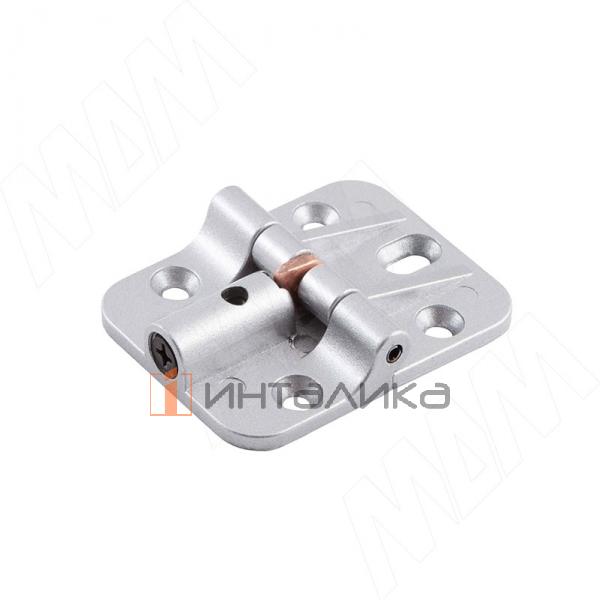 Петля под саморез для откидной створки с фиксатором, хром матовый – 4