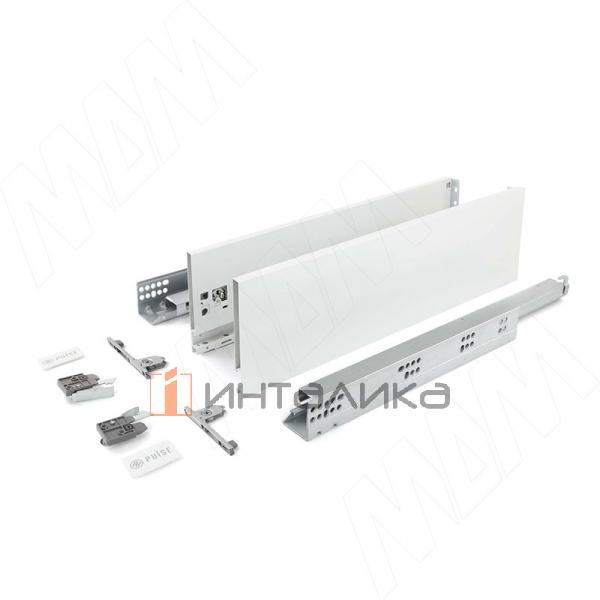 LS BOX PRO комплект ящика 500 мм, цвет белый (боковины h120 мм с направляющими открывания от нажатия) – 2