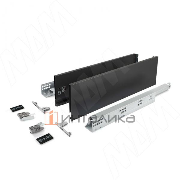 LS BOX PRO комплект ящика 500 мм, боковины h120 мм, плавное закрывание, черный – 2